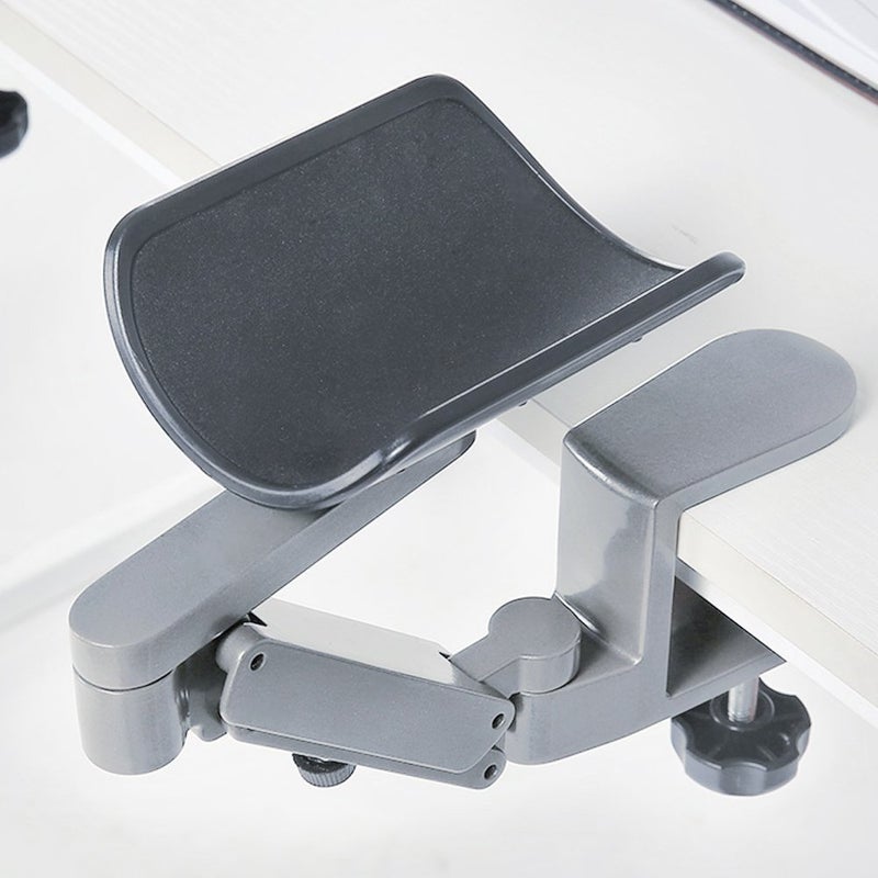 FUZADEL Ergonomic Arm Support for Desk Office Rotating Mouse Arm Rest Mouse Pad Clamp-On Mouse Shelf Desk Hand Rest for Computer Table Arm Support Mouse Pad Tray - Image 2